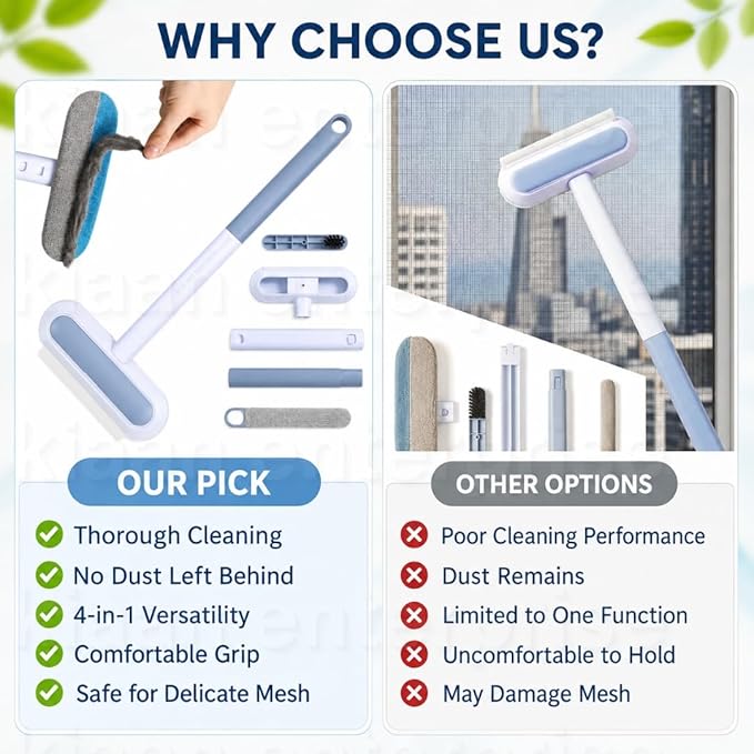 Velocitytoys™ - 4-in-1 Pet Hair Remover with 17in Handle