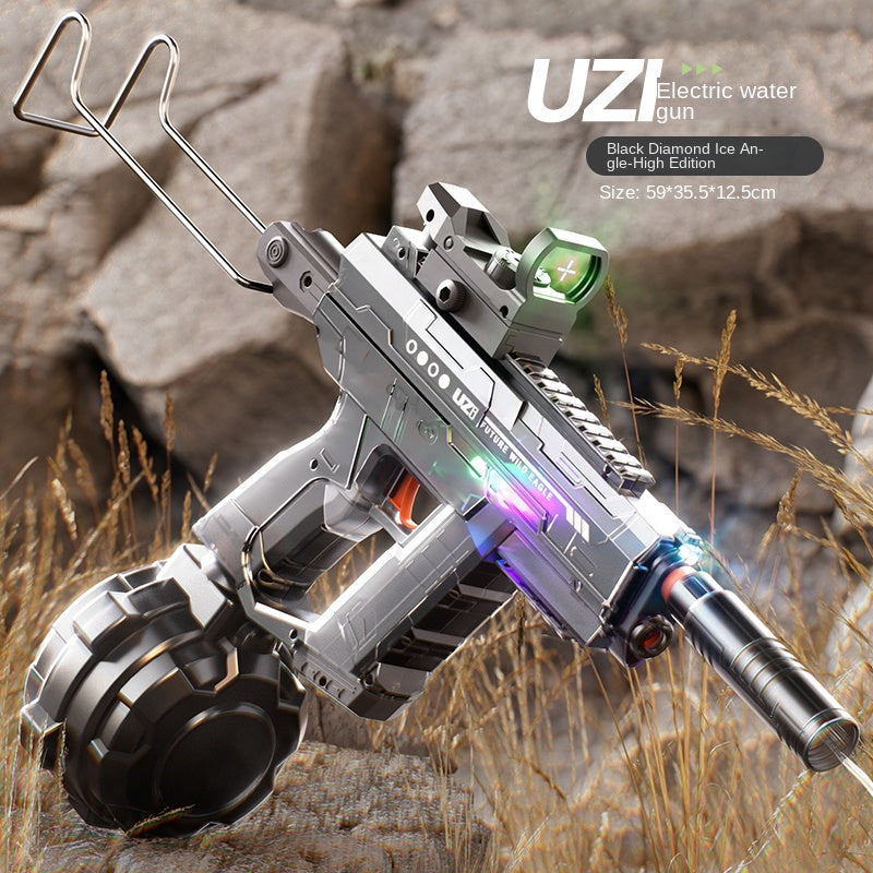 Velocitytoys™ - Automatic Electric Water UZI Gun with LED Light Up Nozzle