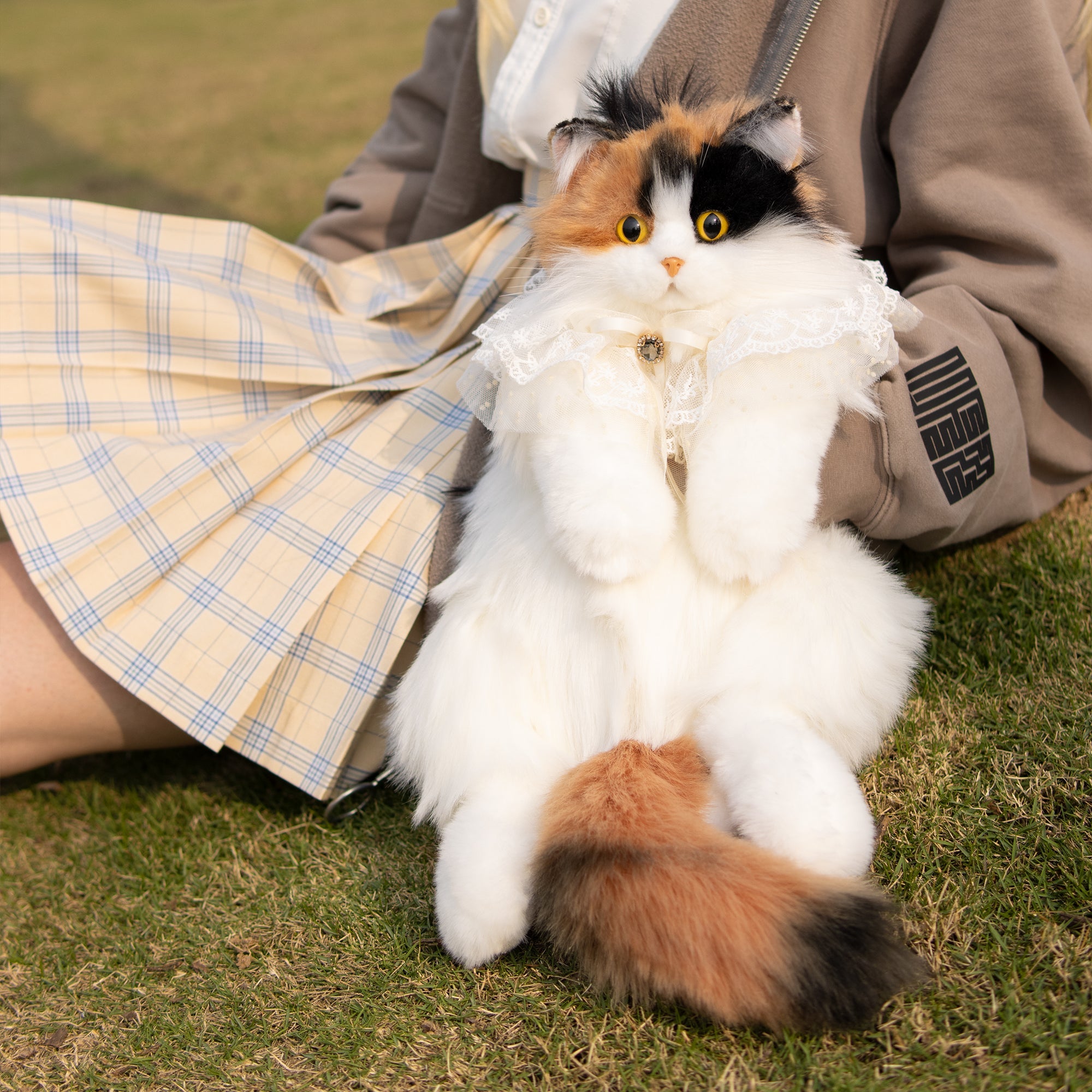 Velocitytoys™ - Calico Cat Backpack – Lifelike Plush Bag for Women & Kids