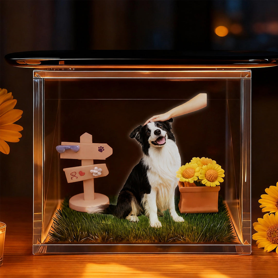 Custom Pet Holographic Memorial Box