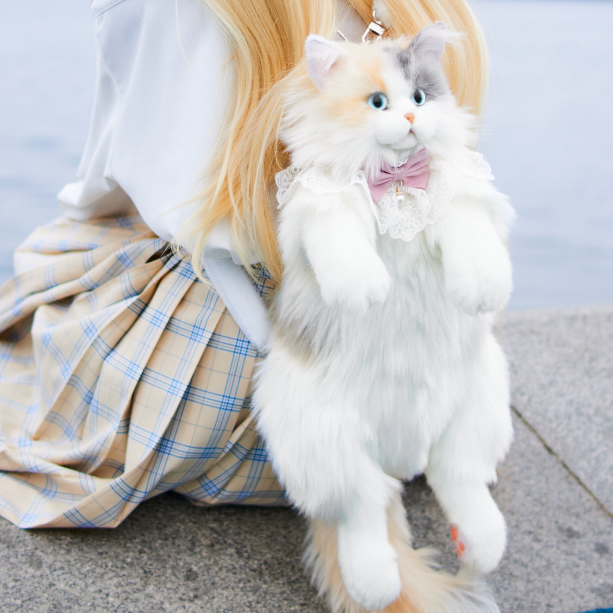 Velocitytoys™ - Fairy Light Calico Cat Backpack –Handmade Glowing Plush Gift