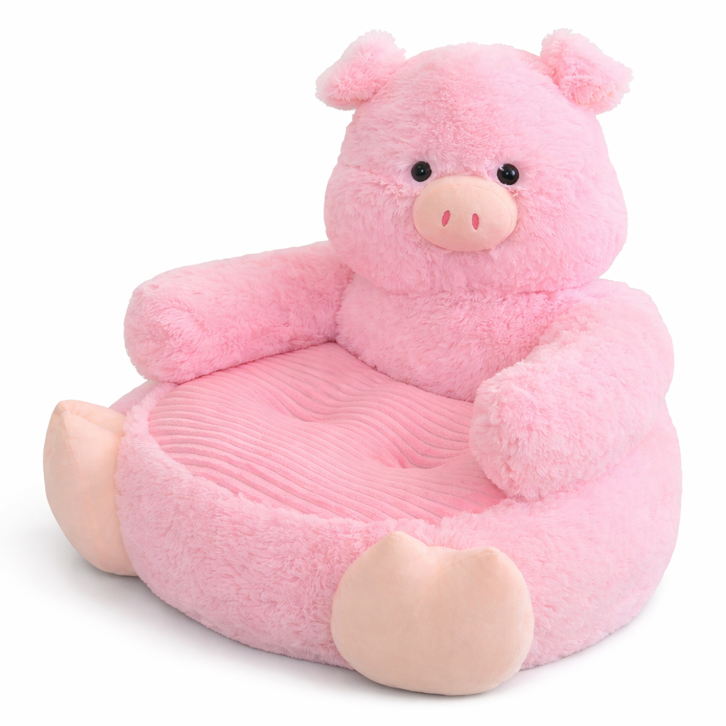 Velocitytoys™– Ultra Soft Pig Plush Chair