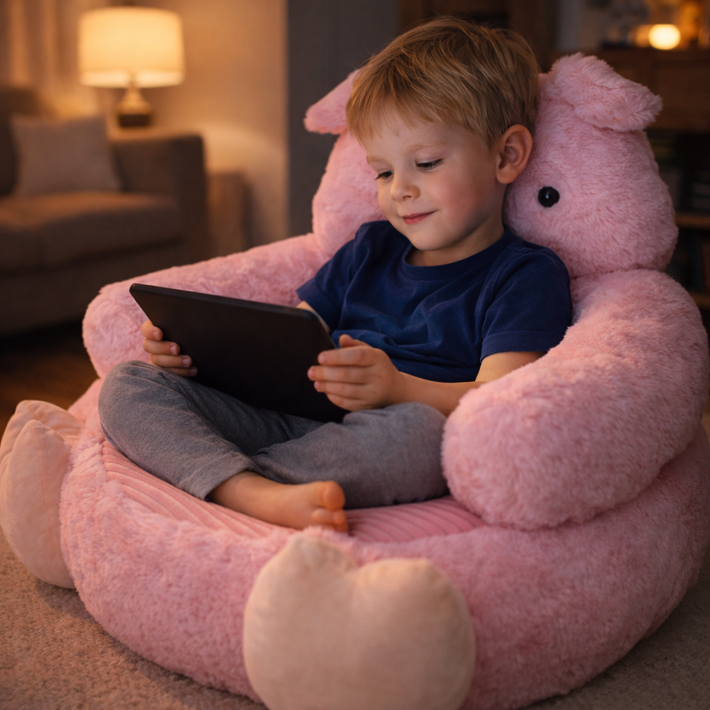 Velocitytoys™– Ultra Soft Pig Plush Chair