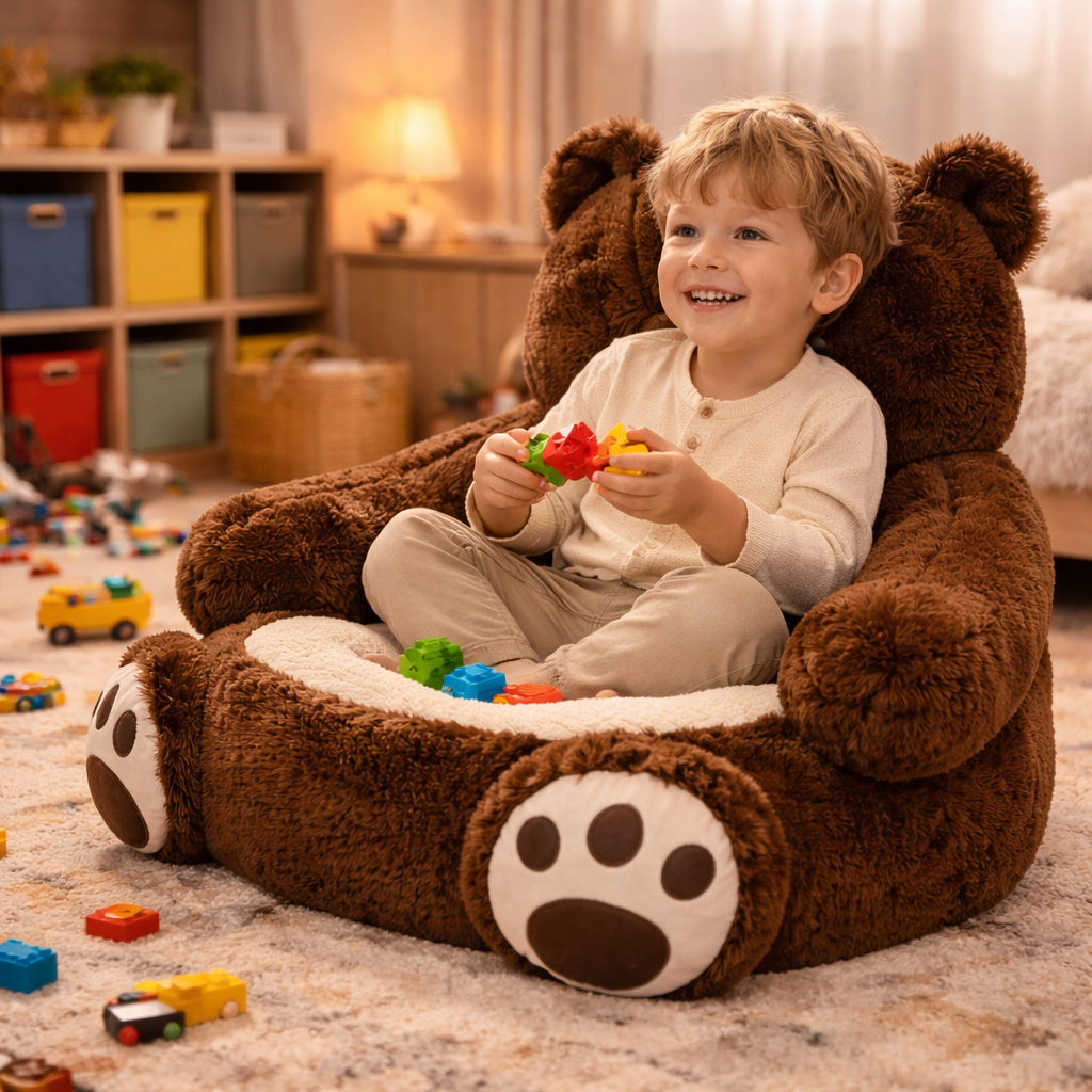 Velocitytoys™ – Ultra Soft Bear Plush Chair