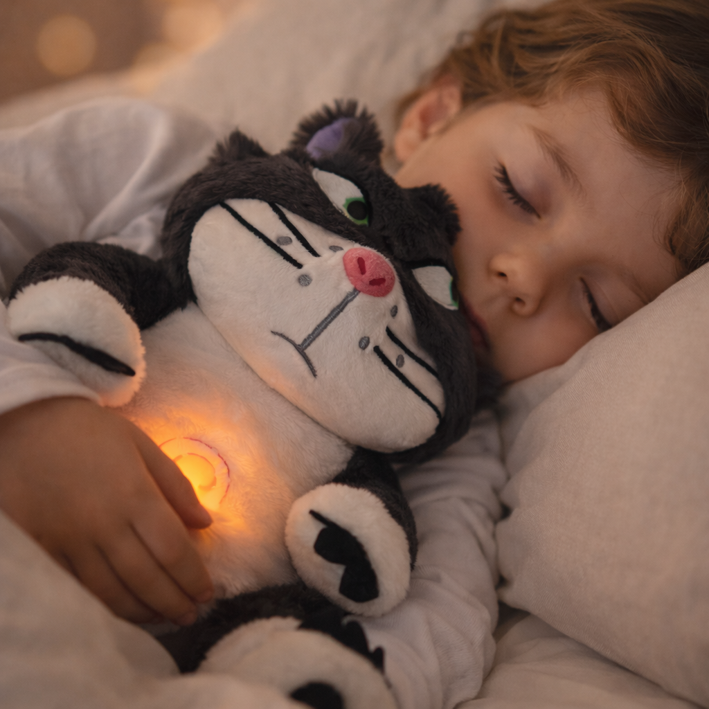 Velocitytoys™– Breathing Anti-Stress Plush Toy (Light & Music)