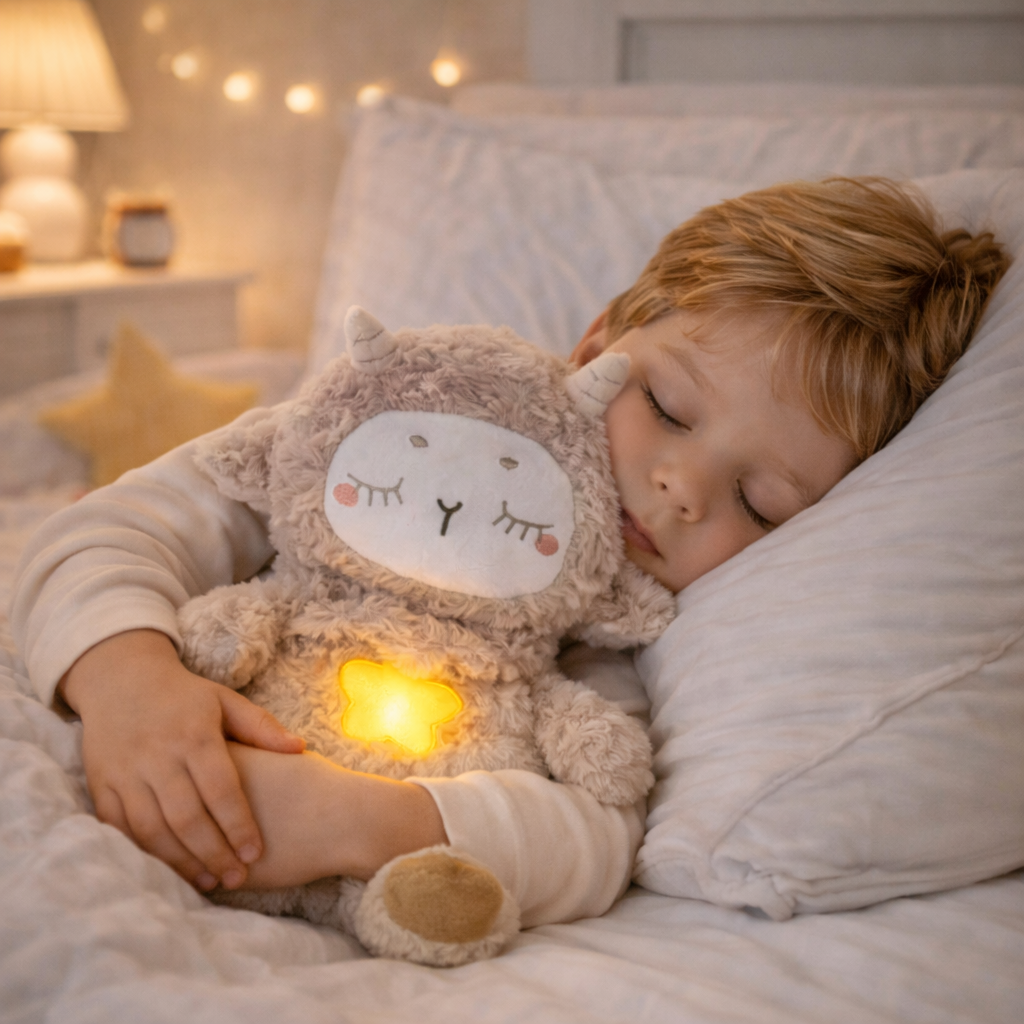 Velocitytoys™– Breathing Sheep Plush with Music – Calming Sleep Comfort Toy