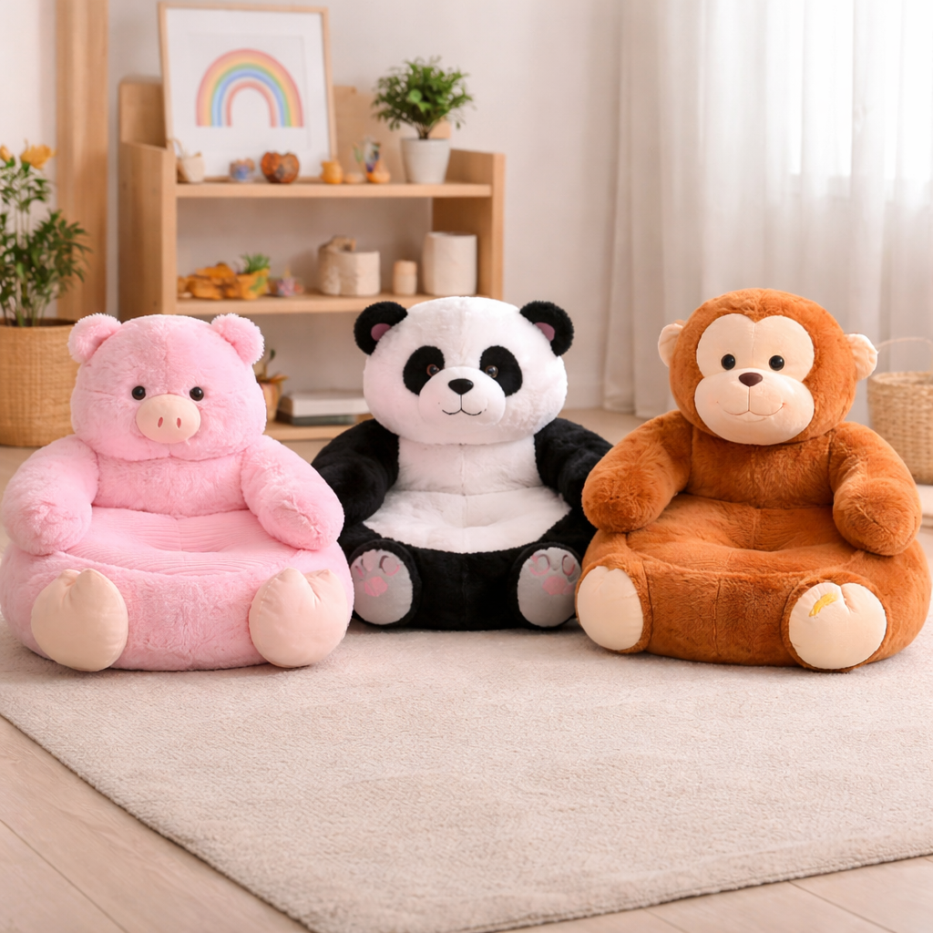 Velocitytoys™– Ultra Soft Pig Plush Chair