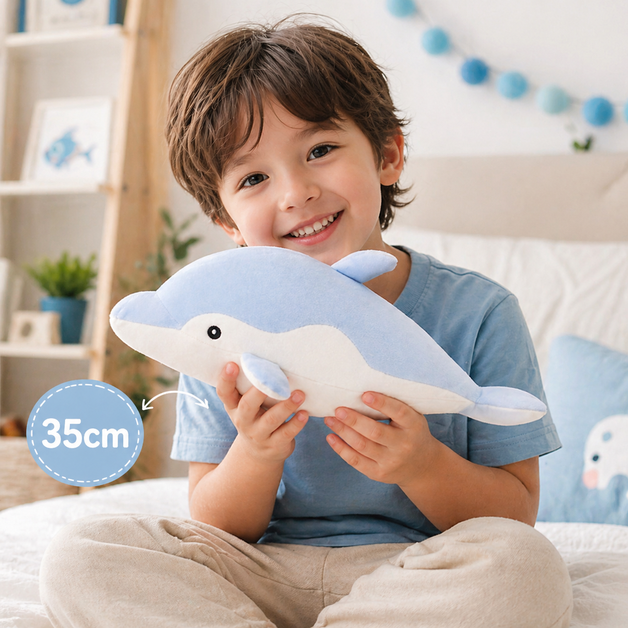 Velocitytoys™-Soft Blue Dolphin Plush