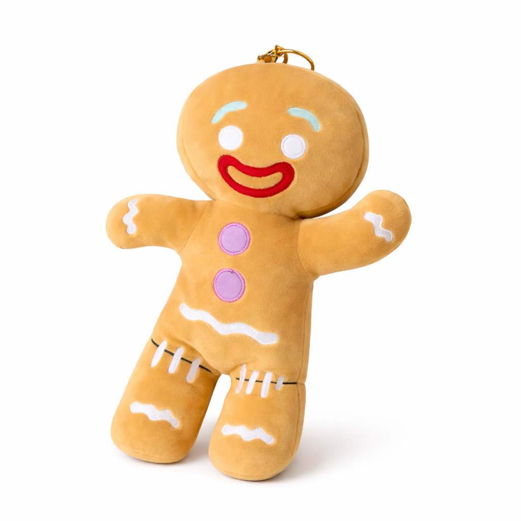 Velocitytoys™– Gingerbread Man Plush Toy – Soft Decorative Teddy & Cozy Gift