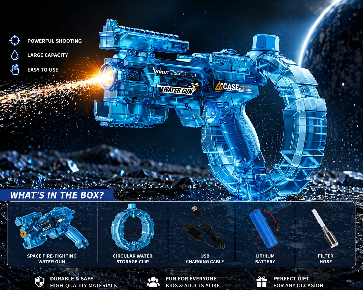 Velocitytoys™ - Light-Up Transforming Electric Water Gun