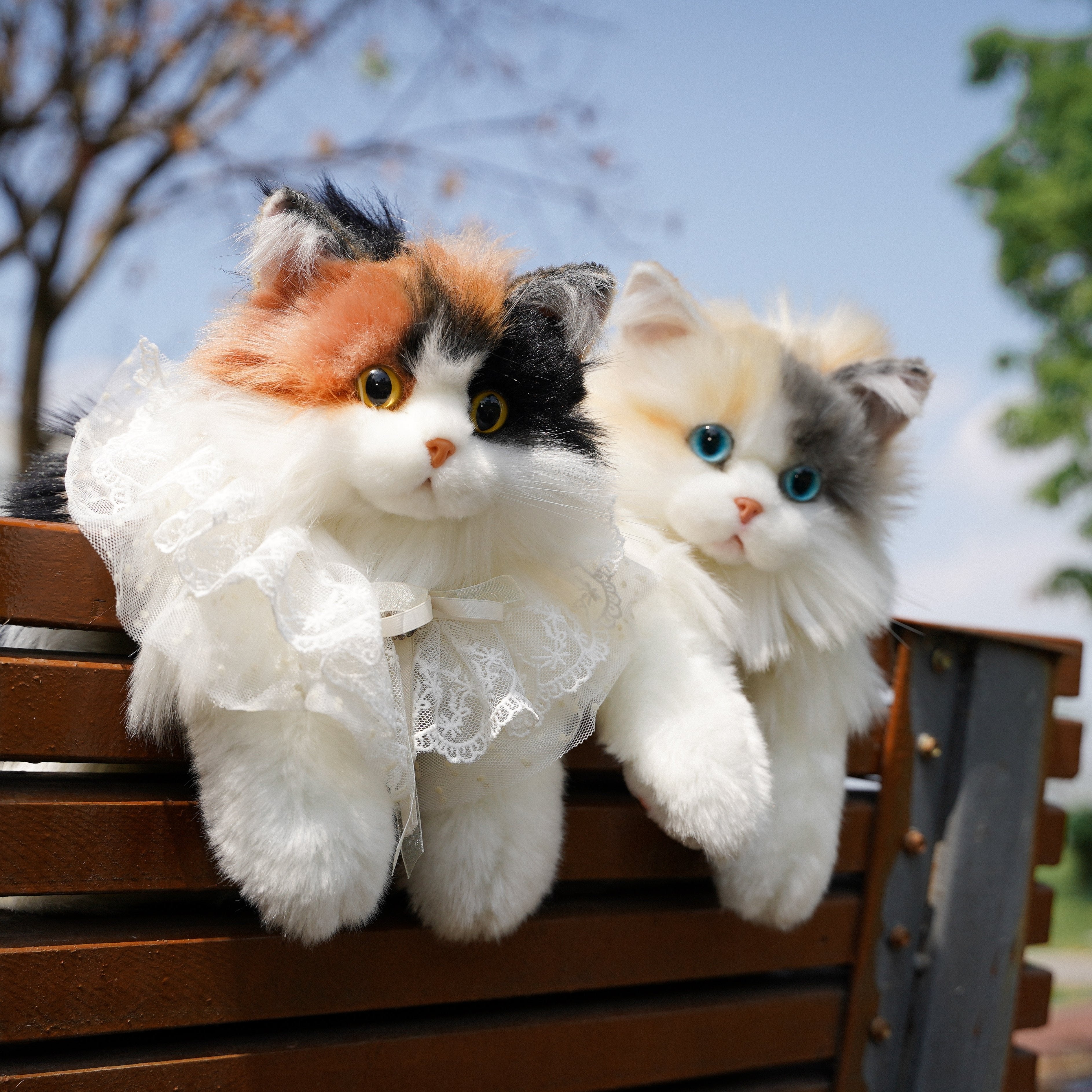 Velocitytoys™ - Fairy Light Calico Cat Backpack –Handmade Glowing Plush Gift