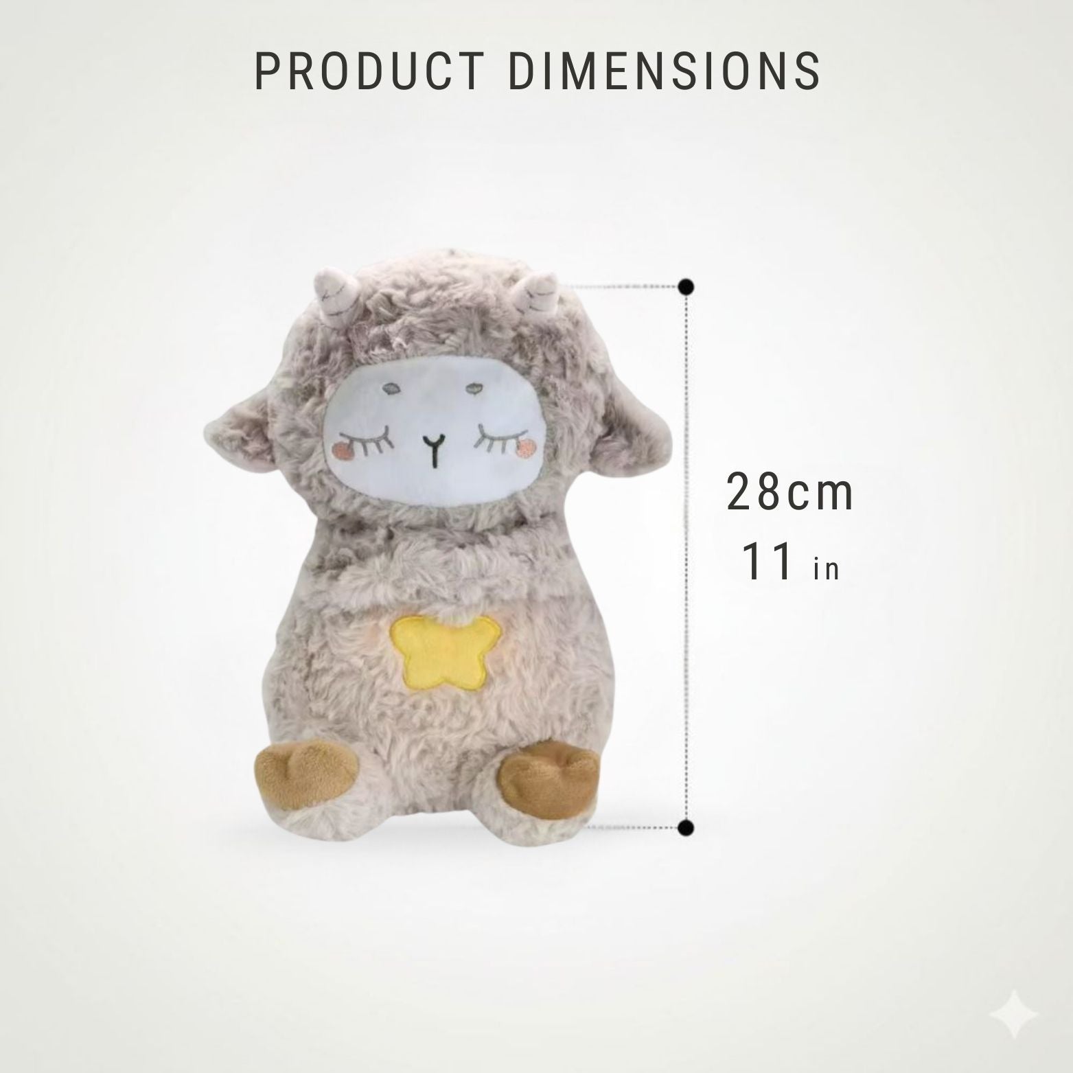 Velocitytoys™– Breathing Sheep Plush with Music – Calming Sleep Comfort Toy