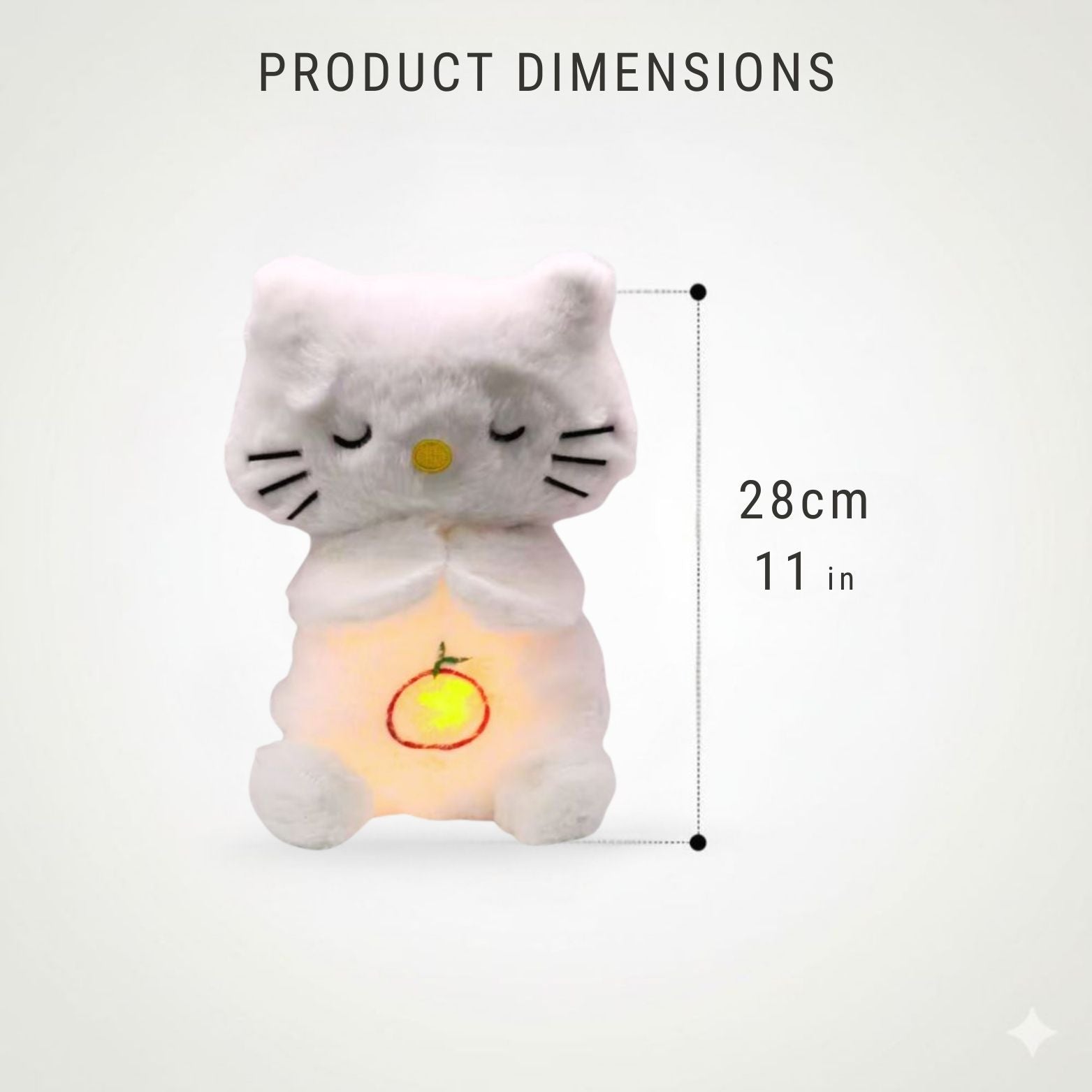 Velocitytoys™– Breathing Kitty Plush with Music – Calming Sleep Comfort Toy