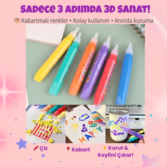 VelocityToys Popcorn 3D Kalem Seti, Duyusal Keşif, Eğitici Sanat Oyunu