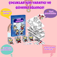 VelocityToys 3D Ultraman Köpük Boyama Seti, Sevimli Karakterler, Yaratıcı Oyun