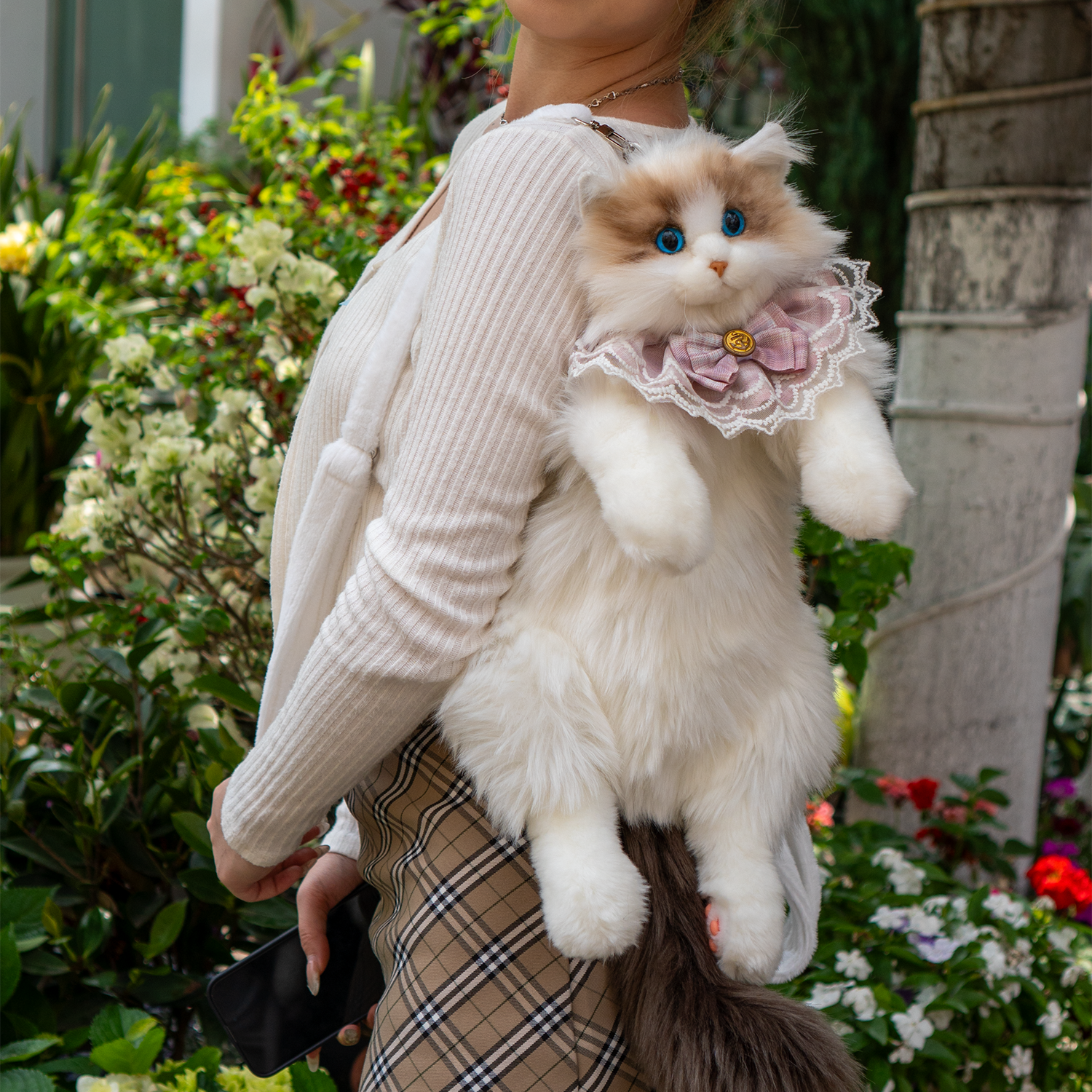 Velocitytoys™ - Ragdoll Cat Backpack – Cozy Companion for Travel & School