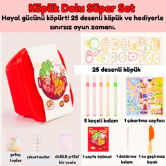 VelocityToys 3D Mutfak Köpük Seti, Şişen Oyuncak Yemekler, El İşi Etkinlik