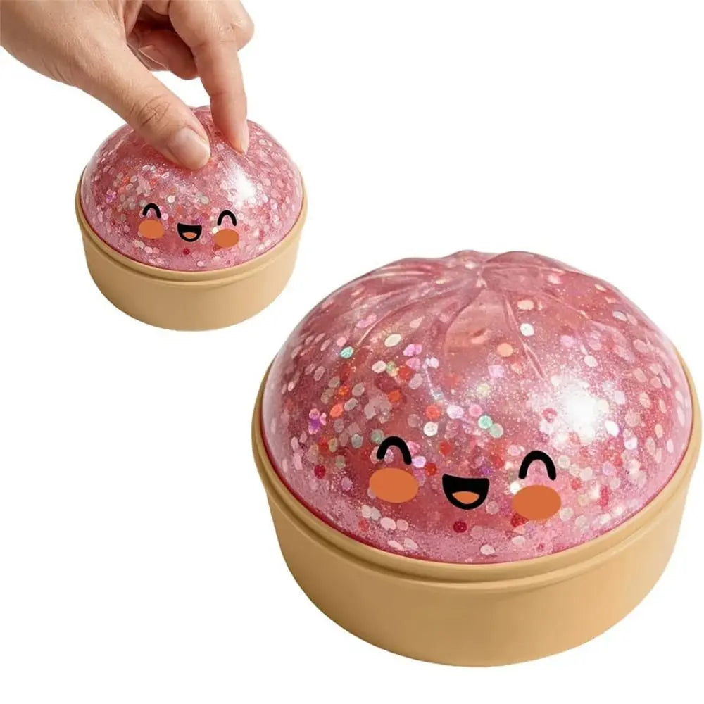 Velocitytoys™–Squishy Dumpling Stress Ball with Steamer Box – Slow Rise Sensory Toy