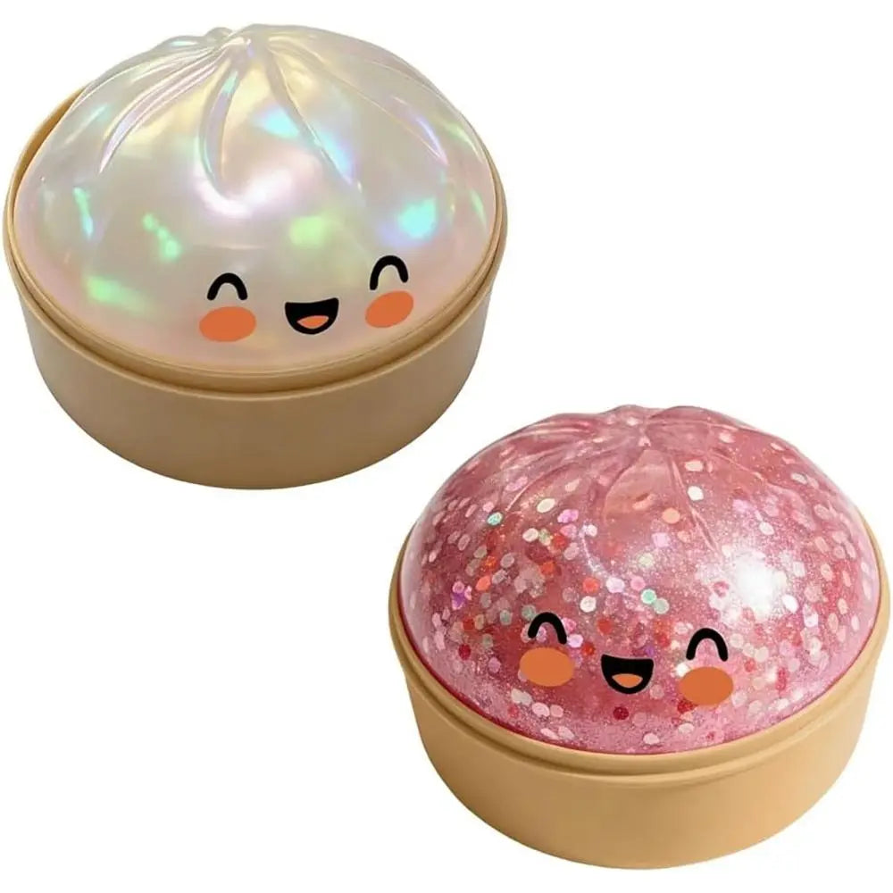 Velocitytoys™–Squishy Dumpling Stress Ball with Steamer Box – Slow Rise Sensory Toy