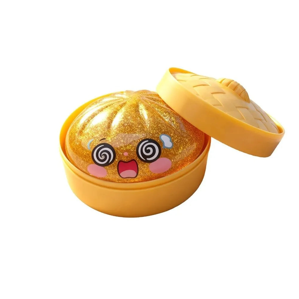 Velocitytoys™–Squishy Dumpling Stress Ball with Steamer Box – Slow Rise Sensory Toy
