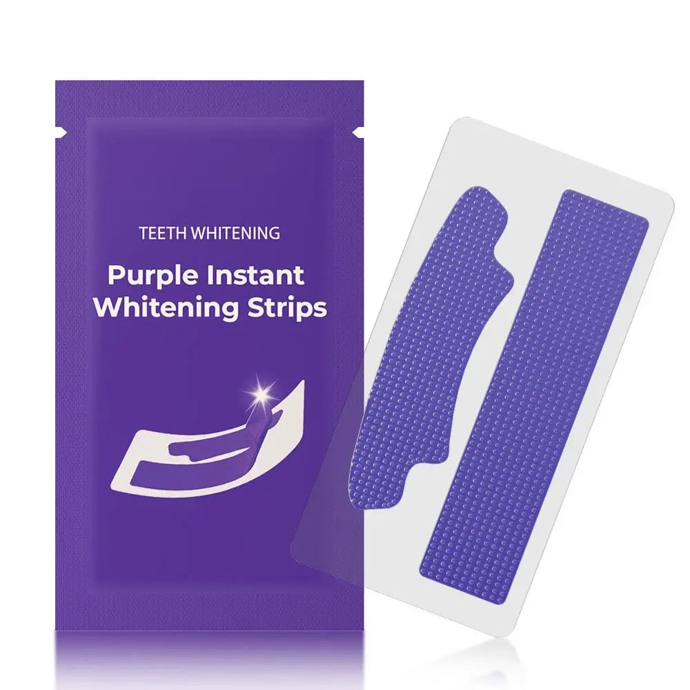 Purple Instant Whitening Strips – 14 par (28 szt.) | Wybielanie bez nadwrażliwości