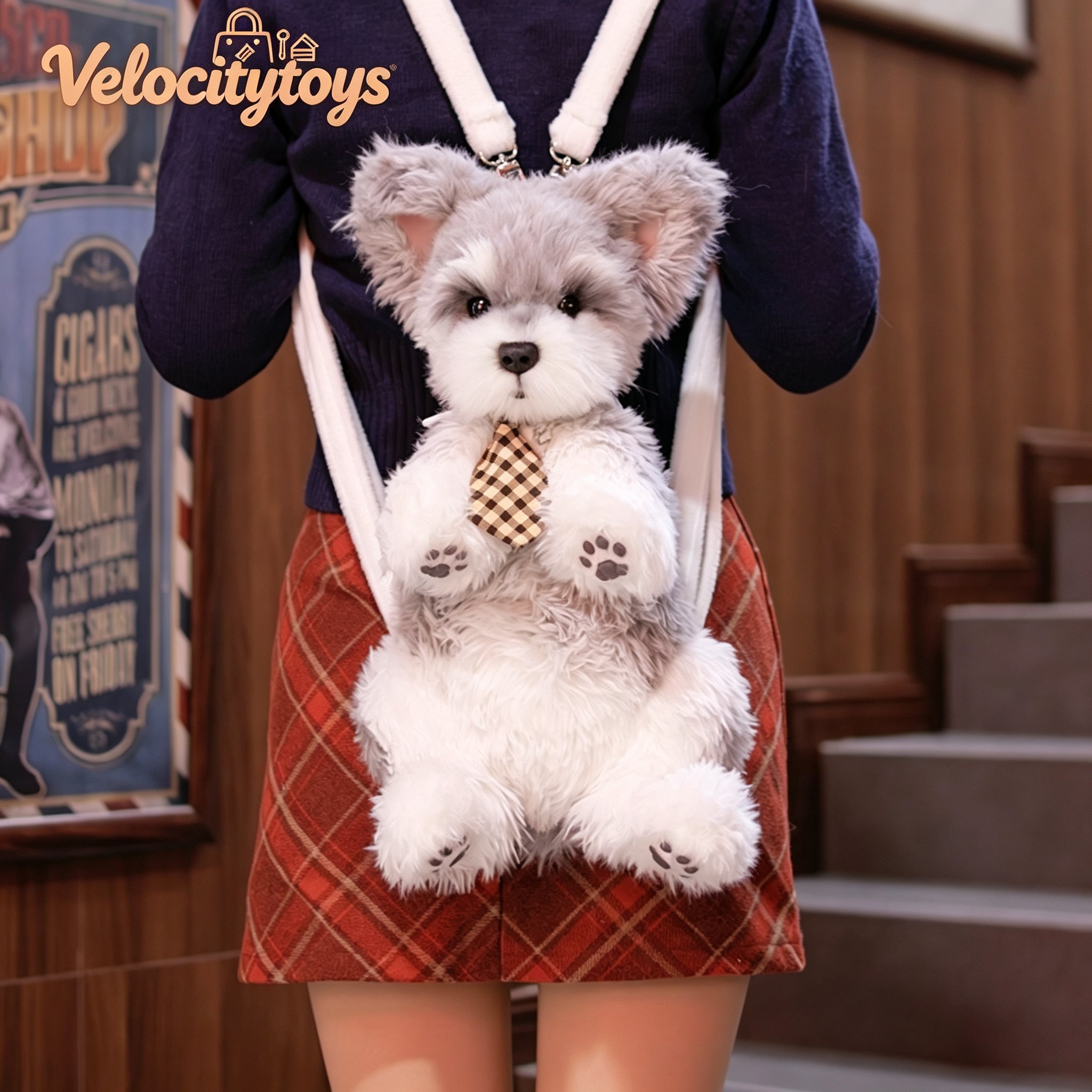 Velocitytoys™ - Plush Dog Bag for Puppy Lovers & Kids
