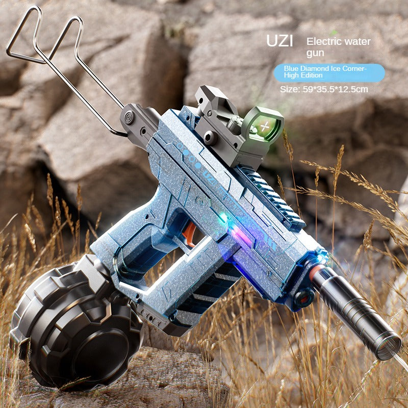 Velocitytoys™ - Automatic Electric Water UZI Gun with LED Light Up Nozzle