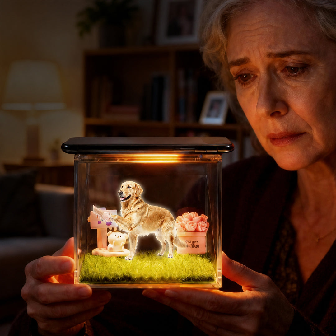 Custom Pet Holographic Memorial Box