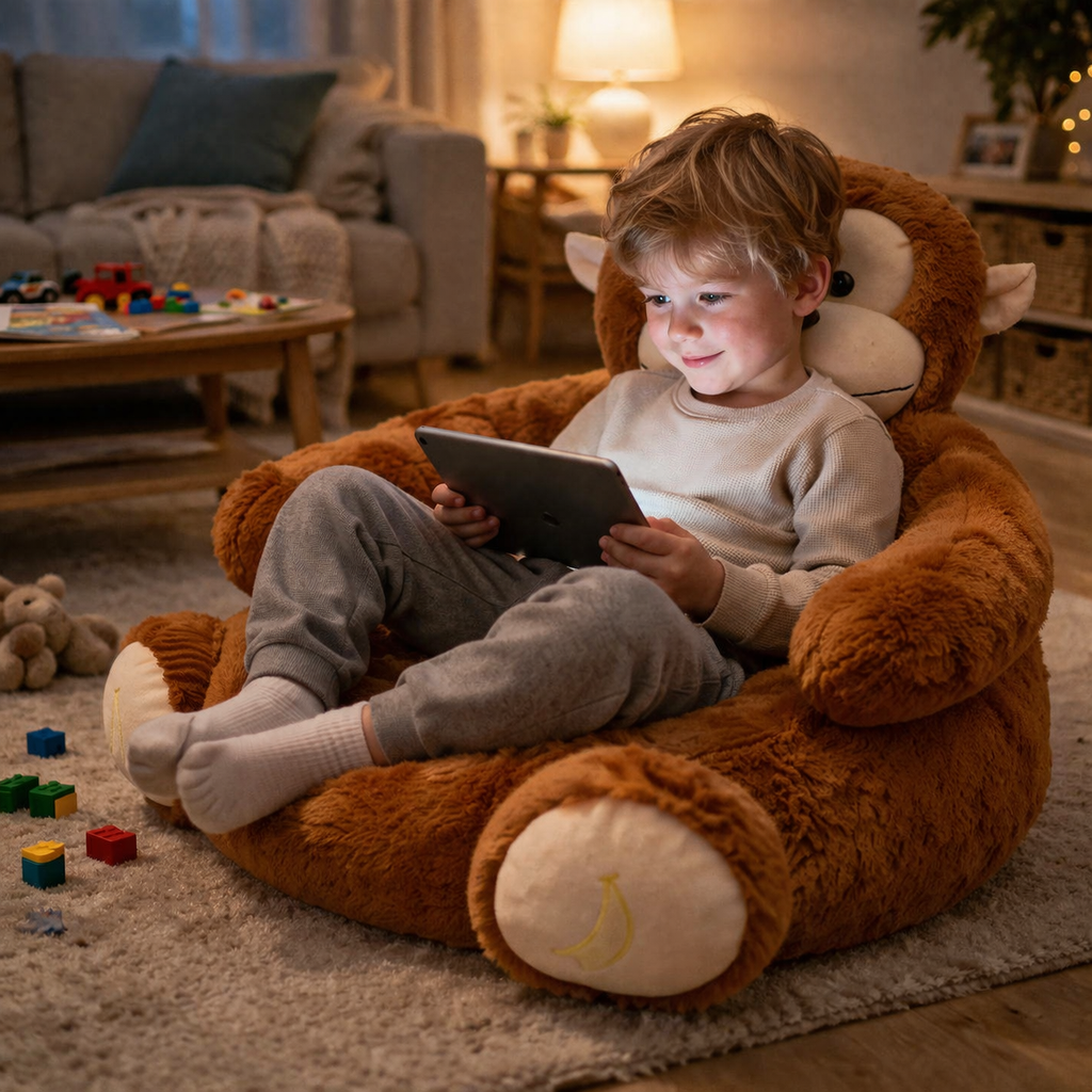 Velocitytoys™–  Ultra Soft Monkey Plush Chair