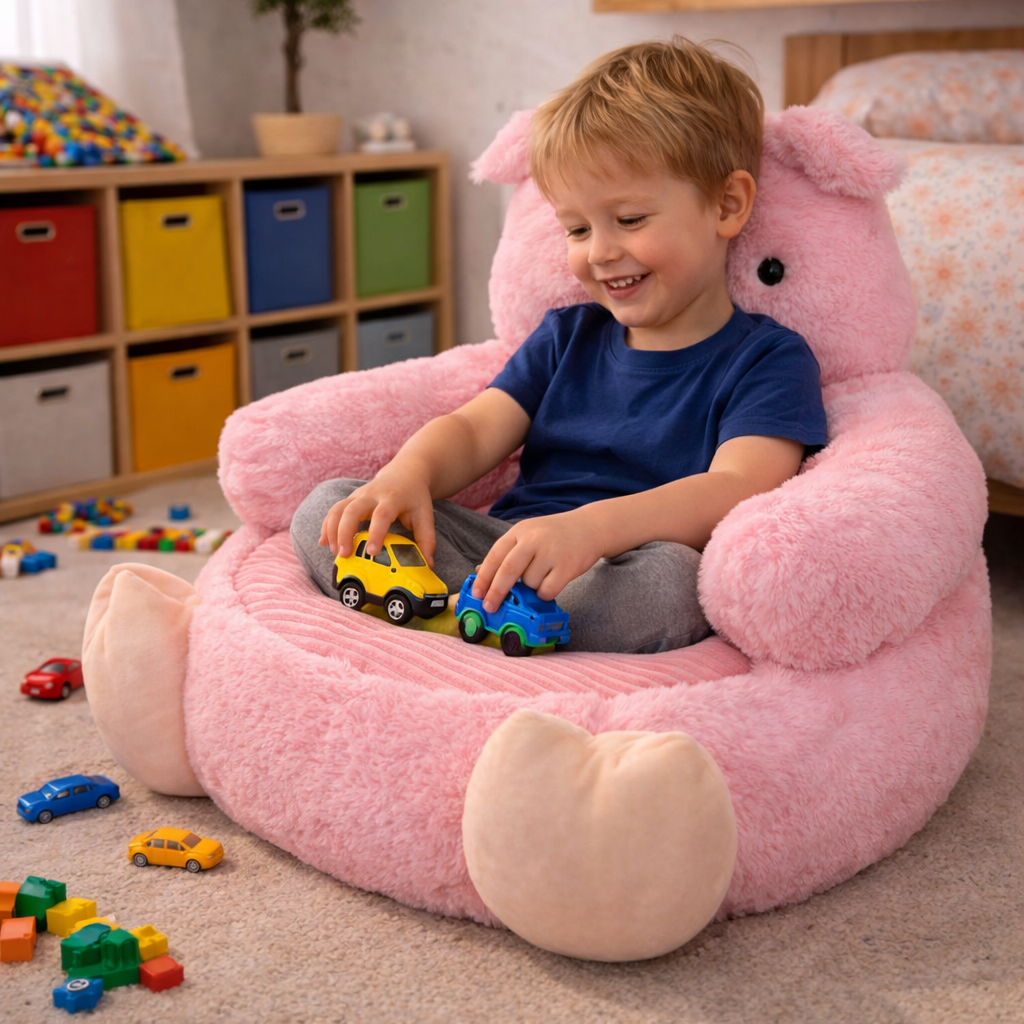 Velocitytoys™–  Ultra Soft Pig Plush Chair