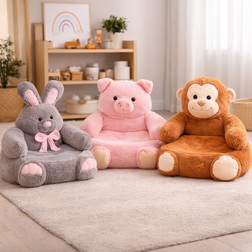 Velocitytoys™ – Ultra Soft Bunny Plush Chair
