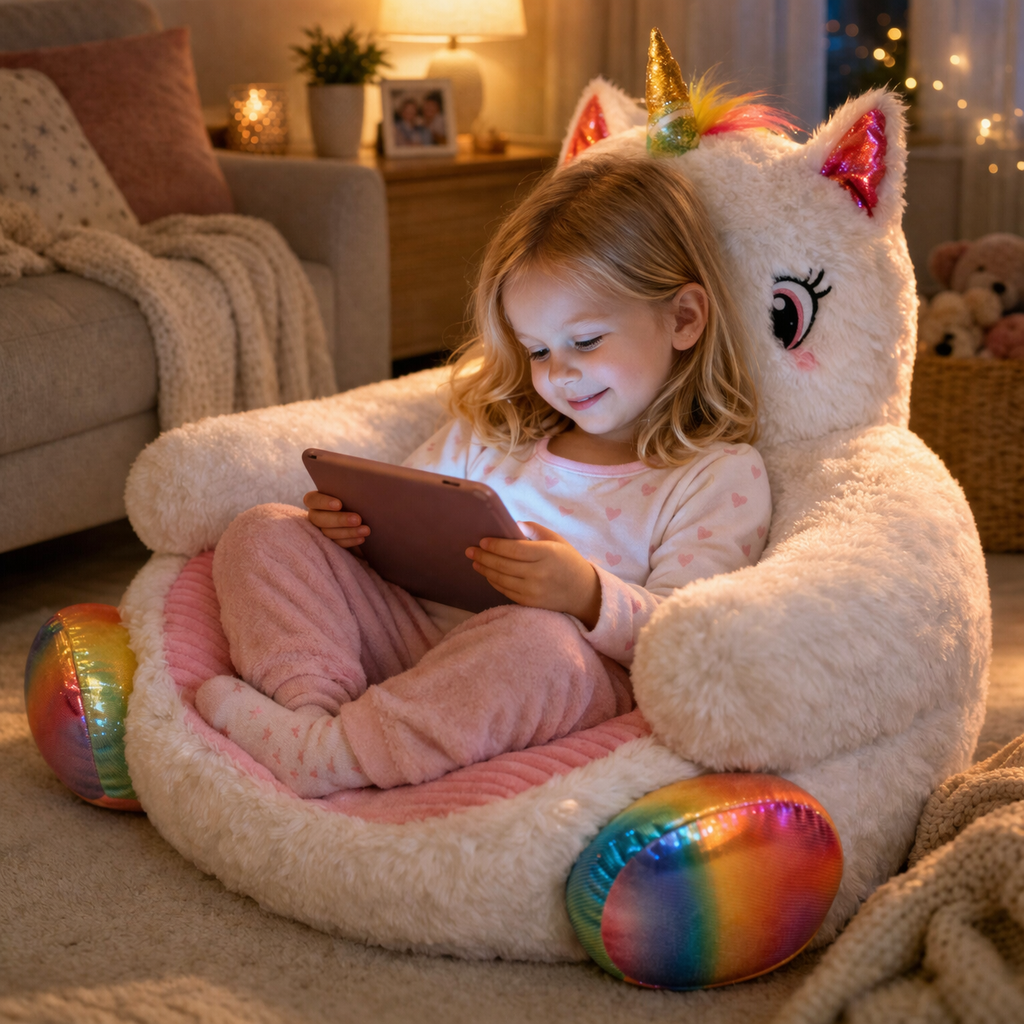 Velocitytoys™ – Ultra Soft Unicorn Plush Chair