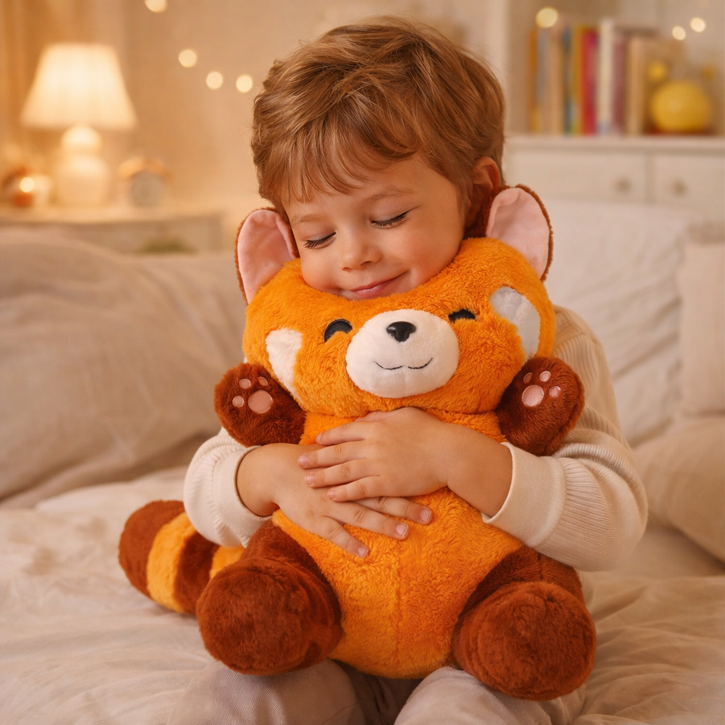 Velocitytoys™– Red Panda Breathing Plush with Melody – Calming Sleep Cuddle Toy