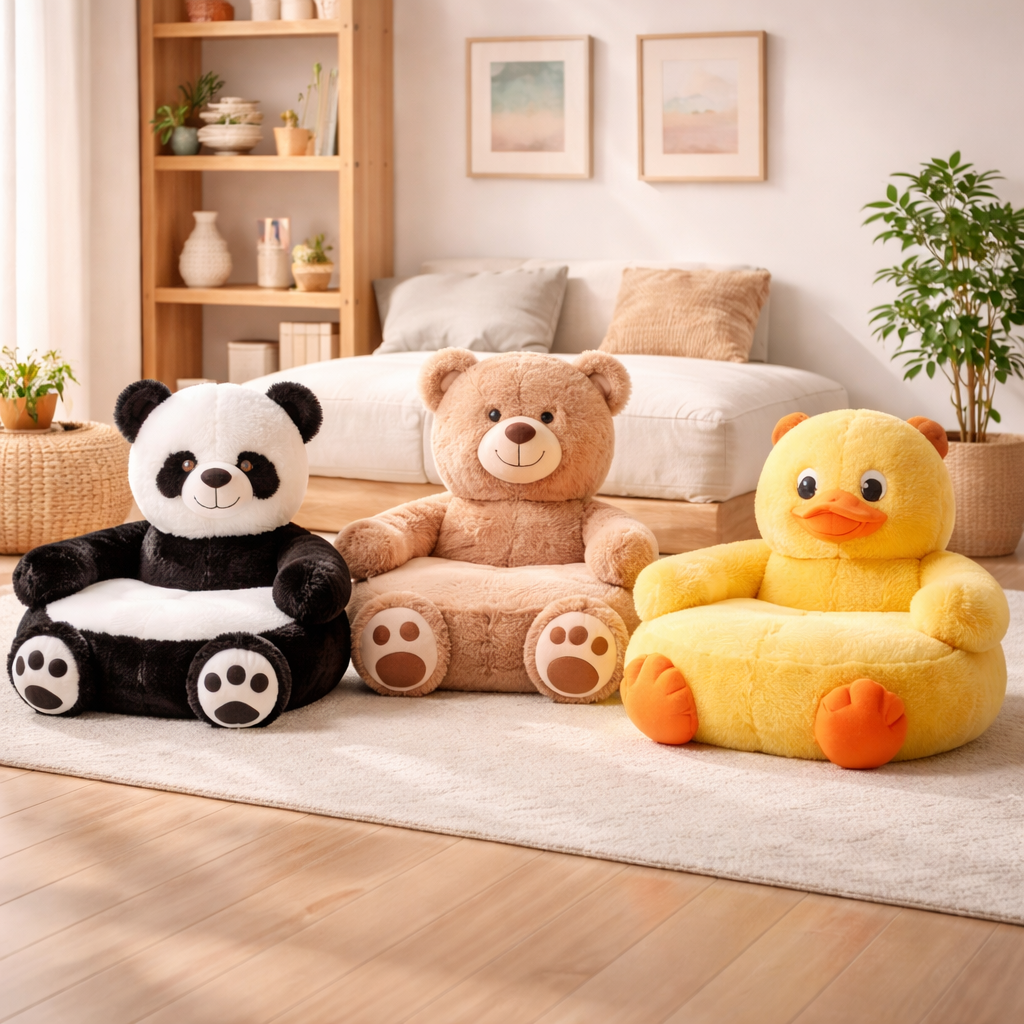 Velocitytoys™– Ultra Soft Panda Plush Chair