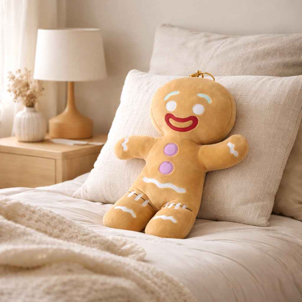 Velocitytoys™– Gingerbread Man Plush Toy – Soft Decorative Teddy & Cozy Gift