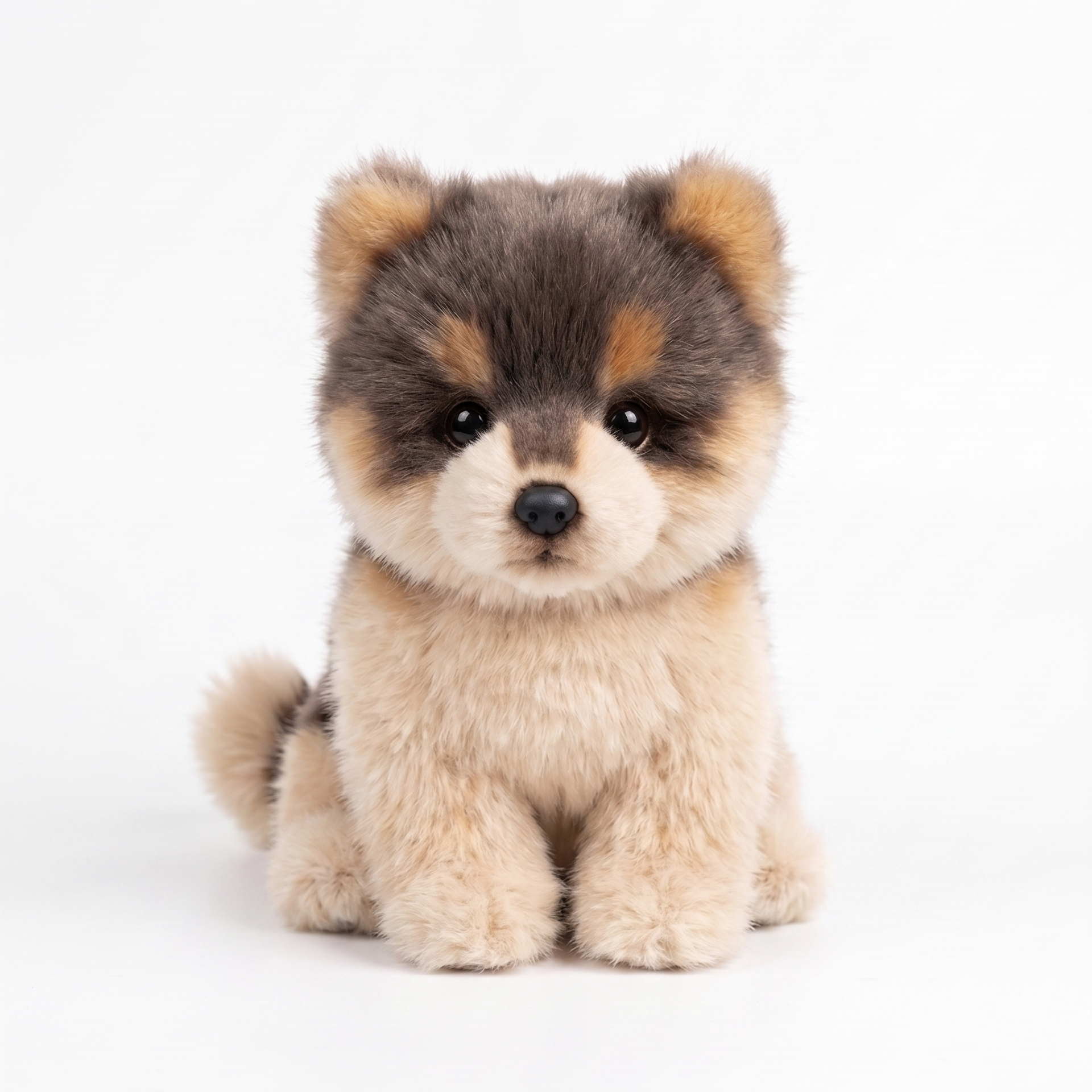 Velocitytoys™- Realistic Sable Pomeranian Stuffed Animal Plush Toy