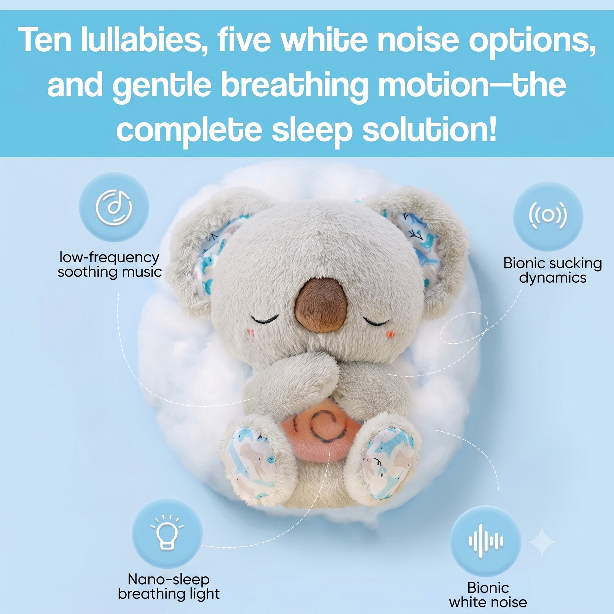 Velocitytoys™-MultiSense Sleep & Anxiety Companion Plush Toy