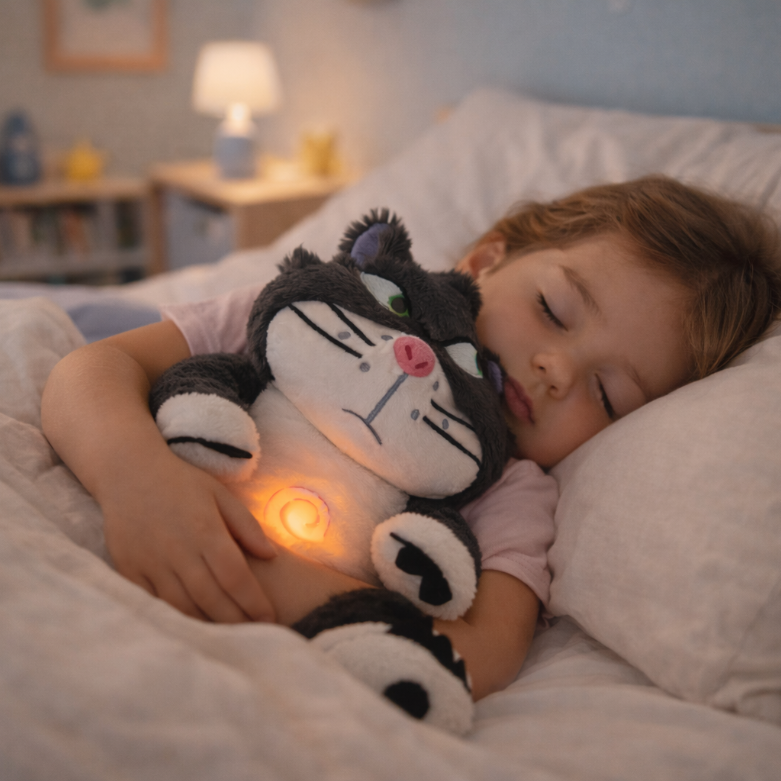 Velocitytoys™– Breathing Anti-Stress Plush Toy (Light & Music)