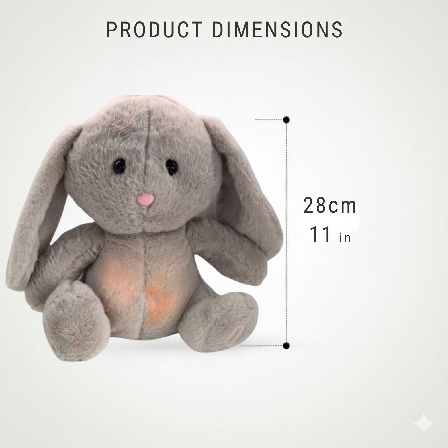 Velocitytoys™– Breathing Bunny Plush with Music – Calming Sleep Comfort Toy
