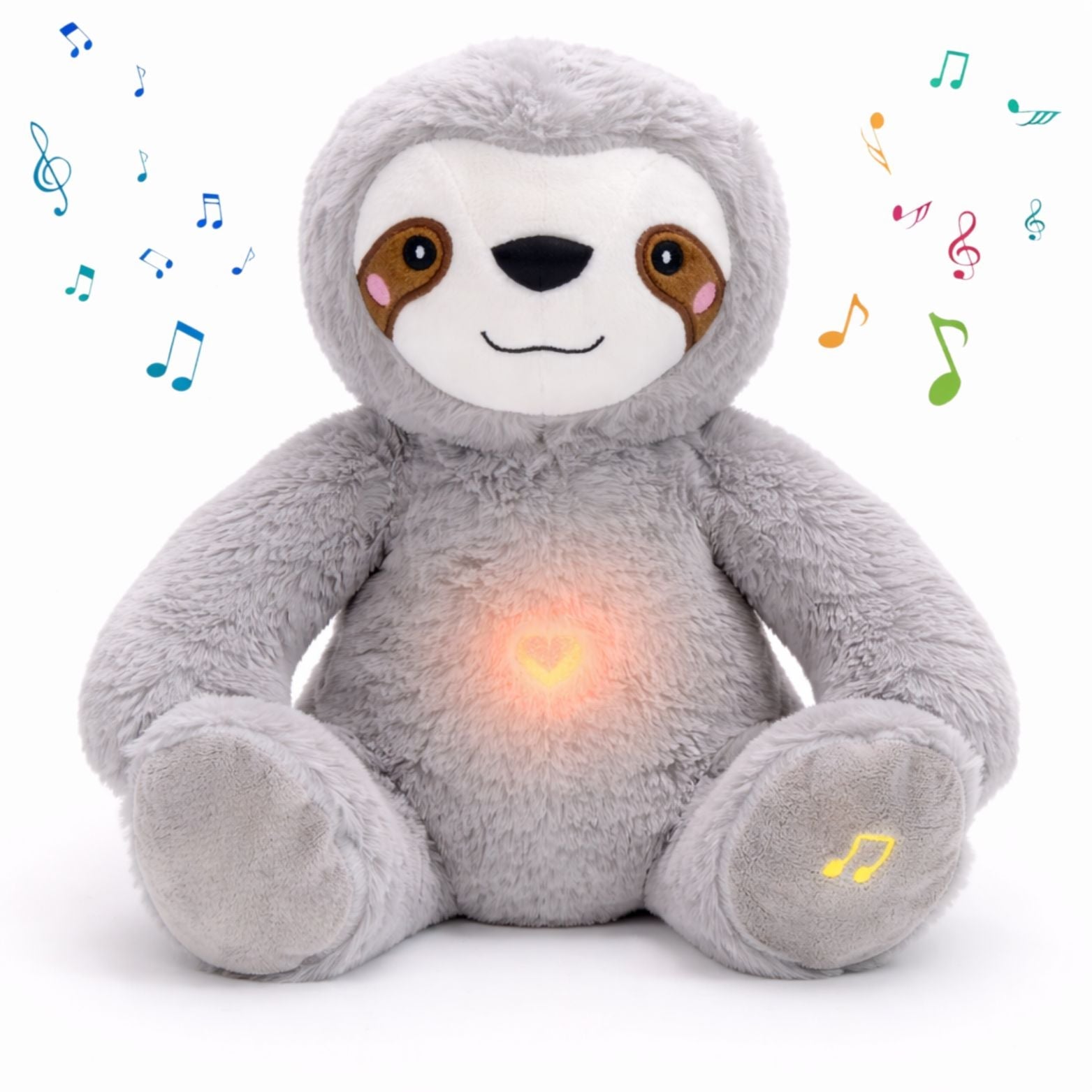 Velocitytoys™– Breathing Sloth Plush with Music – Calming Sleep Comfort Toy