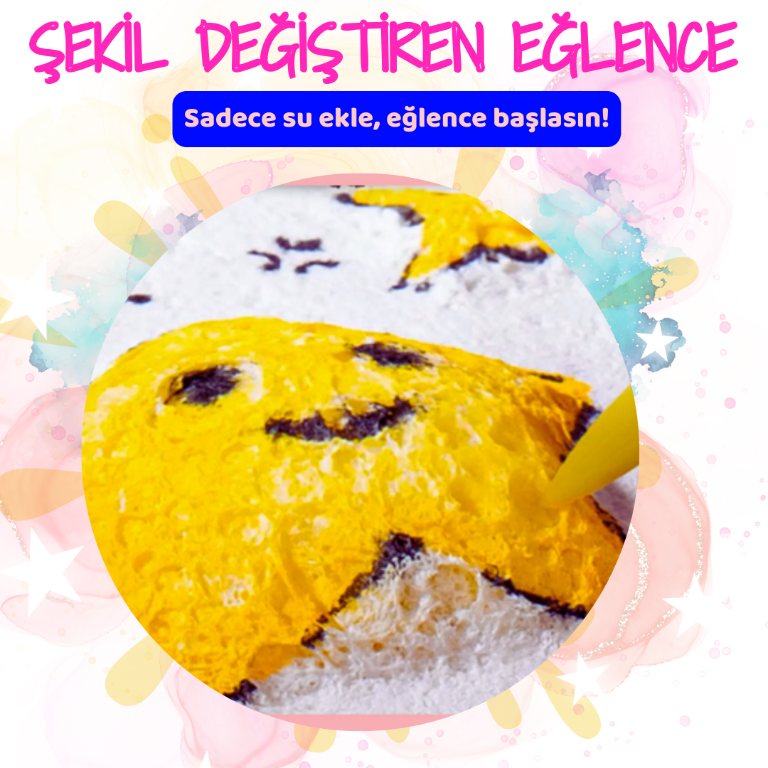 VelocityToys 3D Köpük Boyama Seti, 30 Parça Köpük, 12 Marker Kalem, Mini Şövale