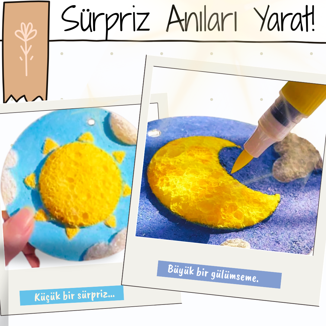 VelocityToys 3D Köpük Boyama Seti, 8 Desenli Büyük Köpük Parça, Çocuk Sanat Etkinliği, Marker Kalemli