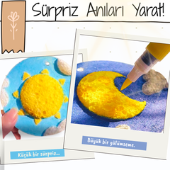 VelocityToys 3D Köpük Boyama Seti, 8 Desenli Büyük Köpük Parça, Çocuk Sanat Etkinliği, Marker Kalemli