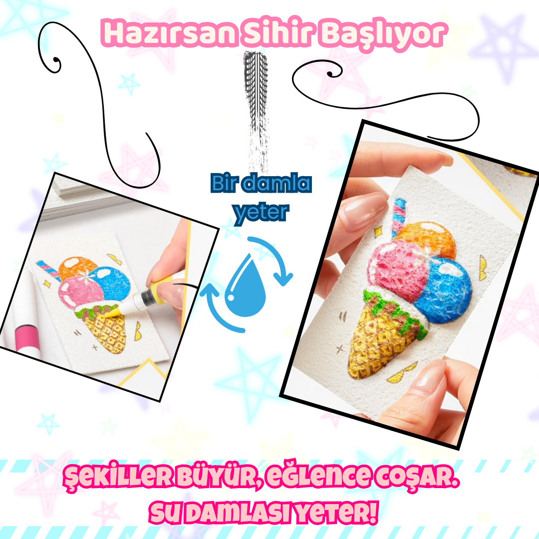 VelocityToys 3D Köpük Boyama Seti, Okul Öncesi Etkinlik, El İşi Oyunu