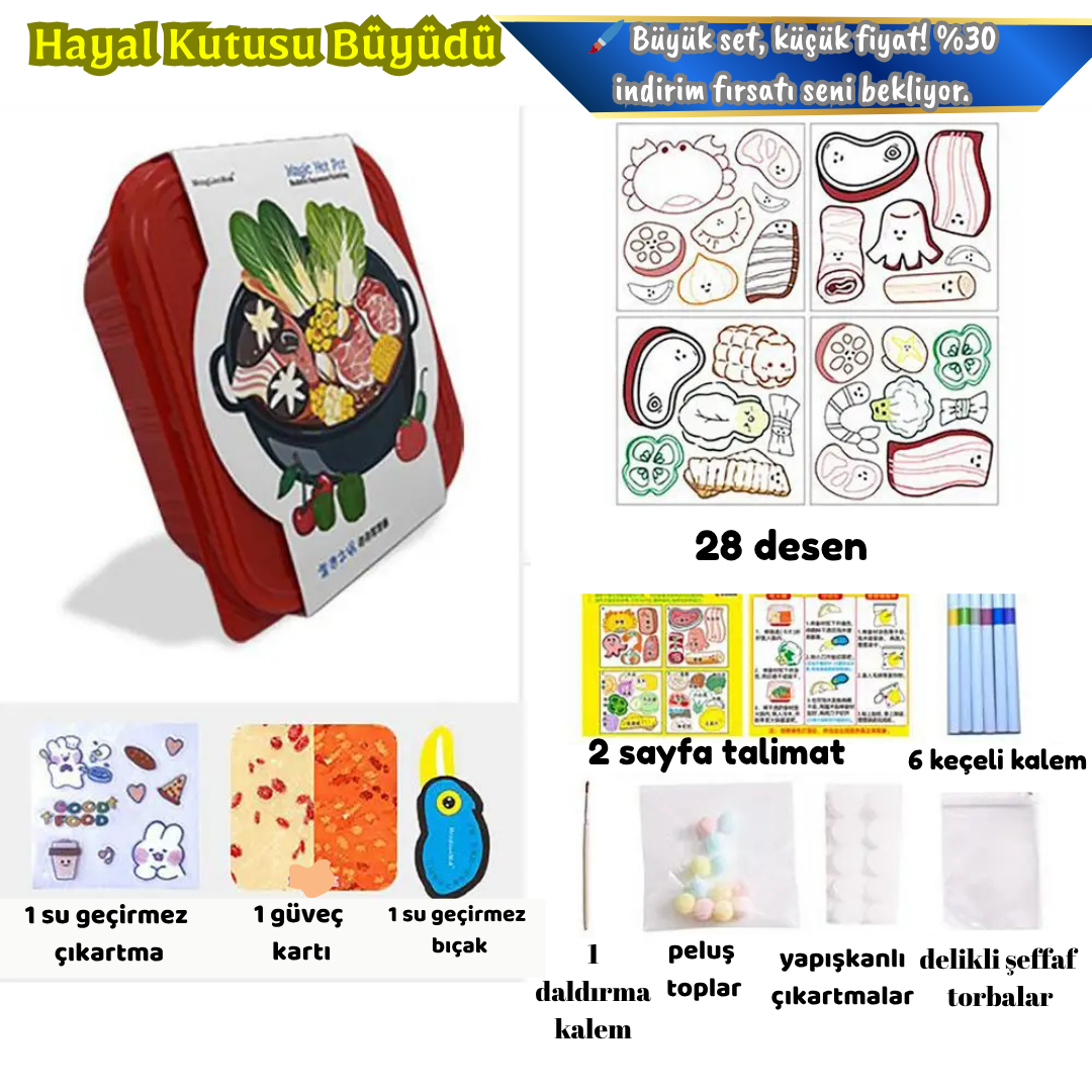 VelocityToys 3D Yaratıcı Mutfak Seti, Köpük Boyama, Sanat Aktiviteleri, Çocuk Etkinlikleri