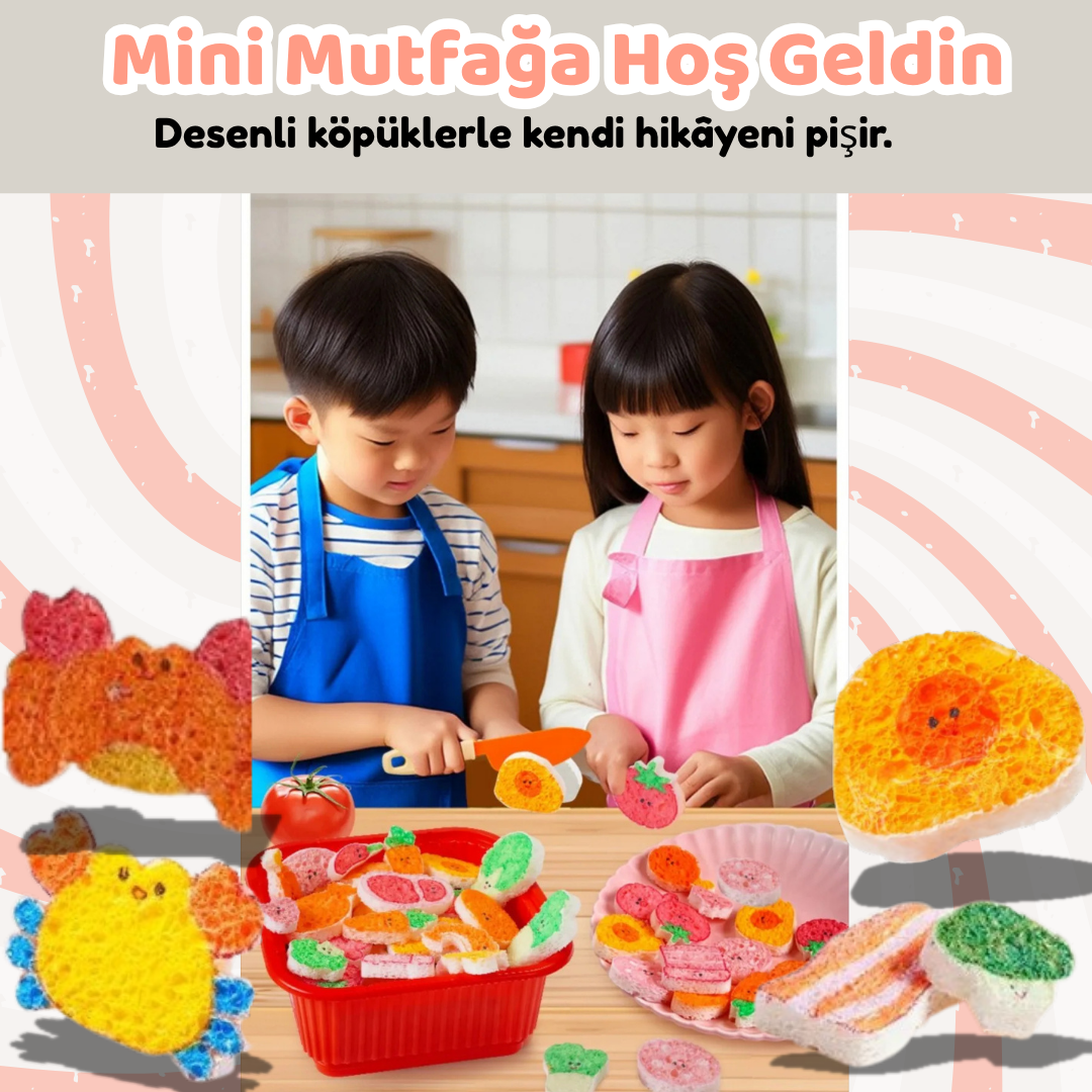 VelocityToys 3D Mutfak Köpük Seti, Şişen Oyuncak Yemekler, El İşi Etkinlik
