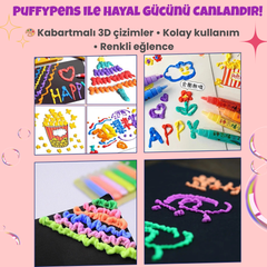 VelocityToys Popcorn 3D Kalem Seti, Duyusal Keşif, Eğitici Sanat Oyunu