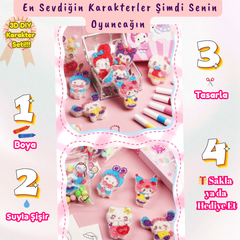 VelocityToys 3D Sanrio Boyama Köpük Seti , Sevimli Karakterler, Eğitici Oyunlar