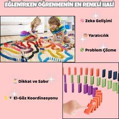 VelocityToys Otomatik Domino Tren Seti, Eğitici Oyuncak, Yaratıcı Oyun Deneyimi
