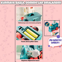 VelocityToys Otomatik Domino Tren Seti, Eğitici Oyuncak, Yaratıcı Oyun Deneyimi